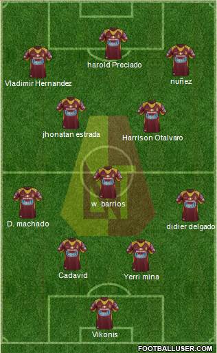 CC Deportes Tolima Formation 2016