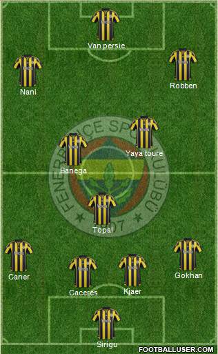 Fenerbahçe SK Formation 2016