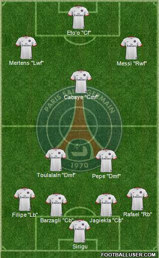 Paris Saint-Germain Formation 2016