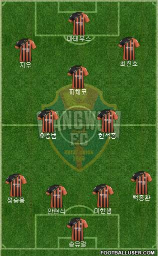 Gangwon FC Formation 2016