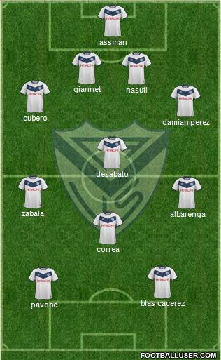 Vélez Sarsfield Formation 2016