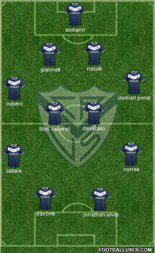 Vélez Sarsfield Formation 2016