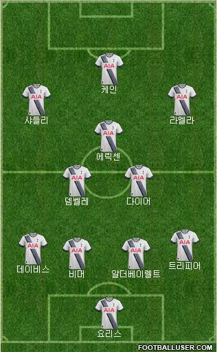Tottenham Hotspur Formation 2016