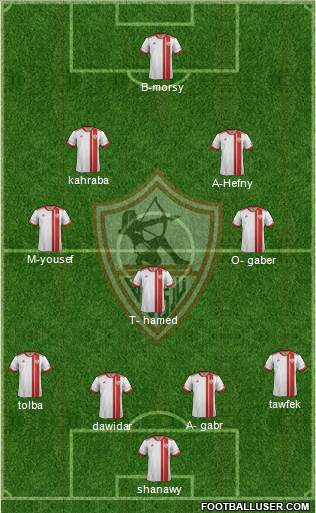 Zamalek Sporting Club Formation 2016