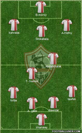 Zamalek Sporting Club Formation 2016