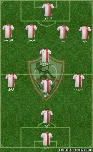 Zamalek Sporting Club Formation 2016
