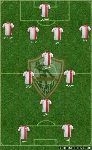 Zamalek Sporting Club Formation 2016