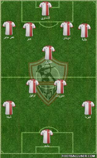 Zamalek Sporting Club Formation 2016