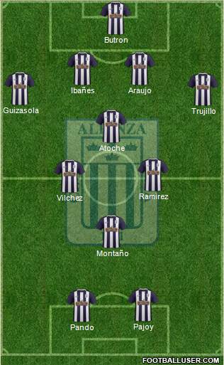 C Alianza Lima Formation 2016