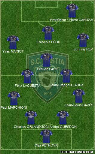 Sporting Club Bastia Formation 2016