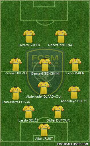 FC Sochaux-Montbéliard Formation 2016