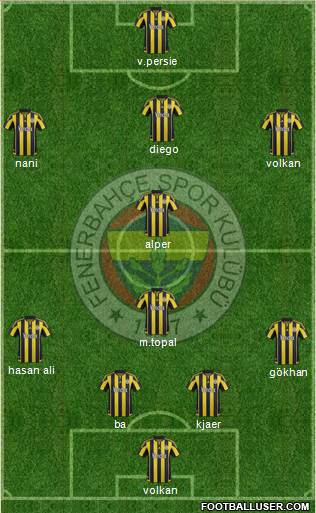 Fenerbahçe SK Formation 2016