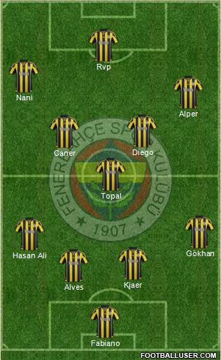 Fenerbahçe SK Formation 2016