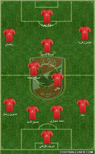 Al-Ahly Sporting Club Formation 2016