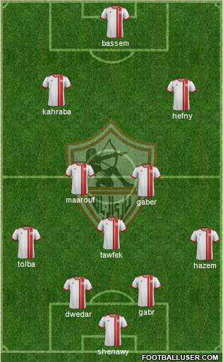 Zamalek Sporting Club Formation 2016