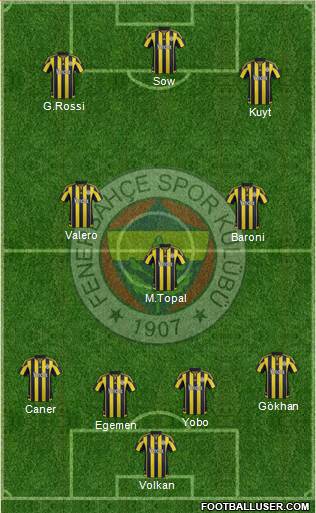 Fenerbahçe SK Formation 2016