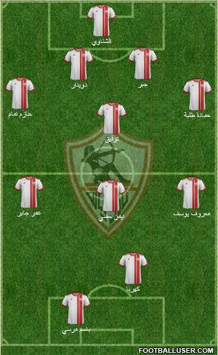 Zamalek Sporting Club Formation 2016