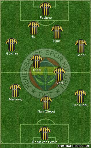 Fenerbahçe SK Formation 2016