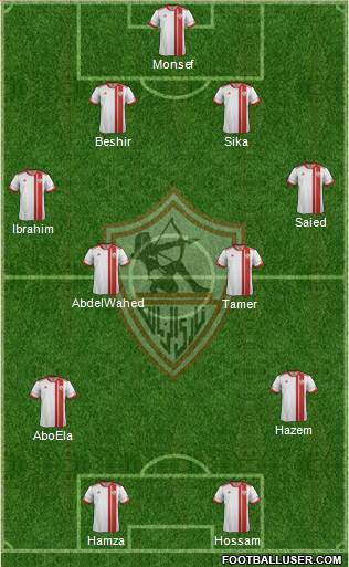 Zamalek Sporting Club Formation 2016