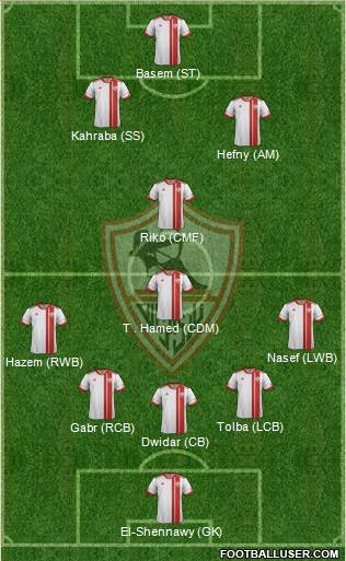 Zamalek Sporting Club Formation 2016