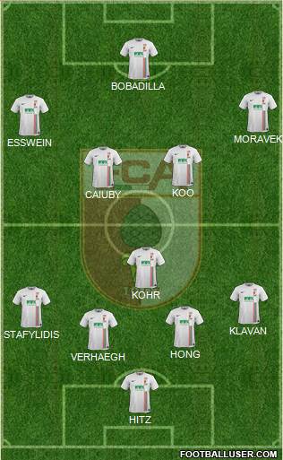 FC Augsburg Formation 2016