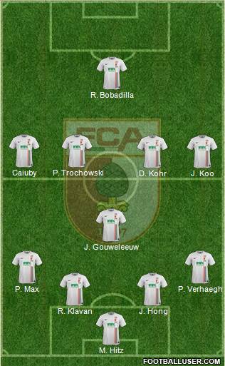 FC Augsburg Formation 2016