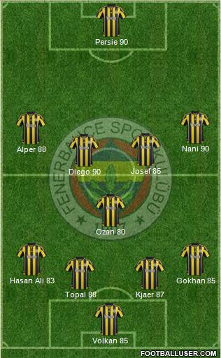 Fenerbahçe SK Formation 2016