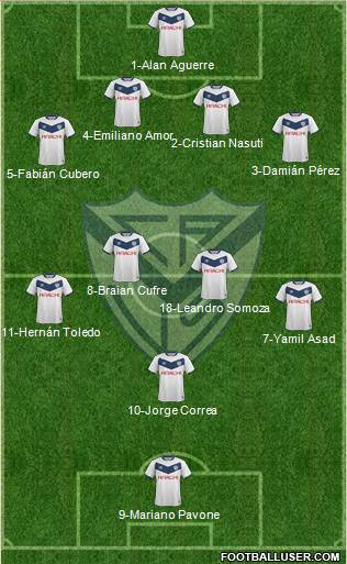 Vélez Sarsfield Formation 2016