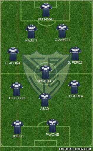 Vélez Sarsfield Formation 2016