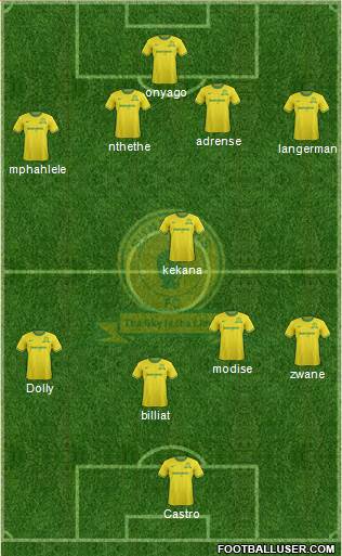 Mamelodi Sundowns 4-5-1 football formation