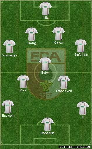 FC Augsburg Formation 2016