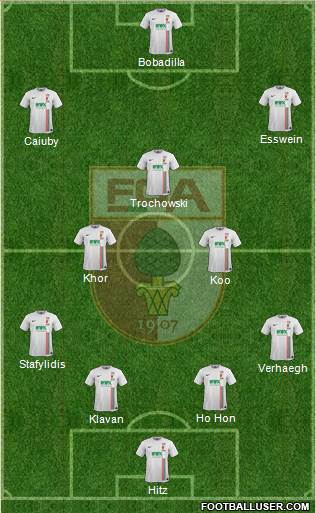FC Augsburg Formation 2016
