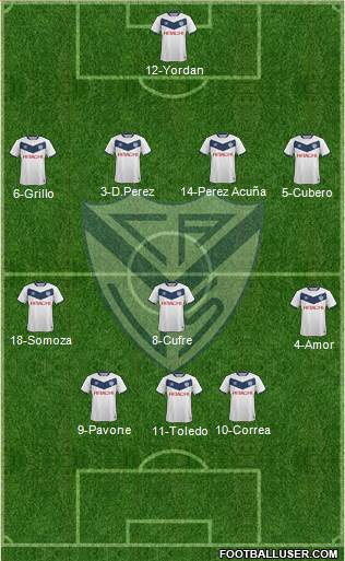 Vélez Sarsfield Formation 2016