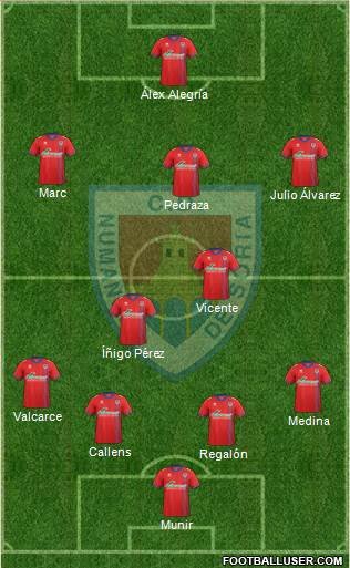 C.D. Numancia S.A.D. Formation 2016