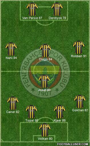 Fenerbahçe SK Formation 2016