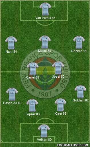 Fenerbahçe SK Formation 2016