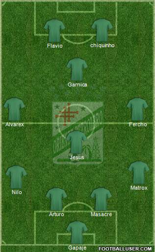 C Oriente Petrolero football formation