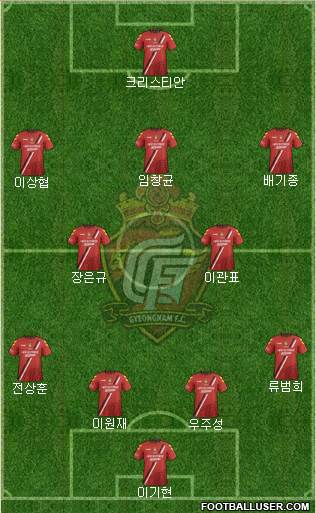 Gyeongnam FC Formation 2016