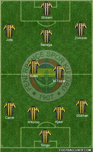 Fenerbahçe SK Formation 2016