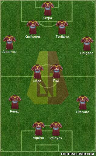 CC Deportes Tolima Formation 2016