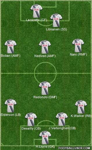Tottenham Hotspur Formation 2016