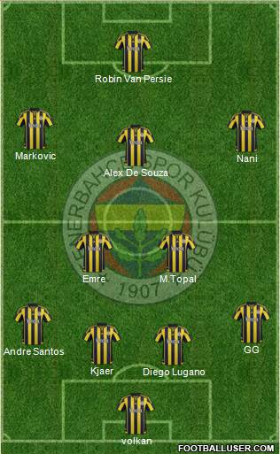 Fenerbahçe SK Formation 2016