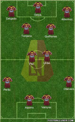 CC Deportes Tolima Formation 2016