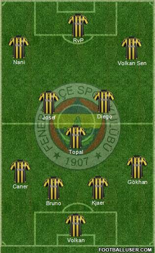 Fenerbahçe SK Formation 2016