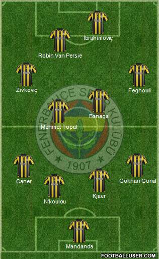 Fenerbahçe SK Formation 2016