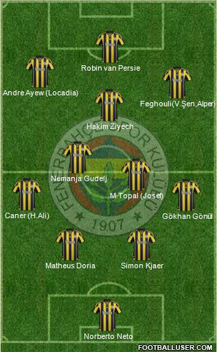 Fenerbahçe SK Formation 2016