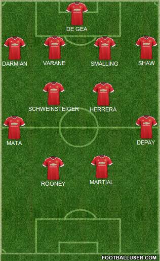 Manchester United Formation 2016