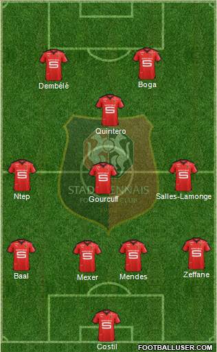 Stade Rennais Football Club Formation 2016