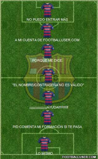 F.C. Barcelona Formation 2016