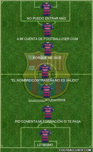 F.C. Barcelona Formation 2016